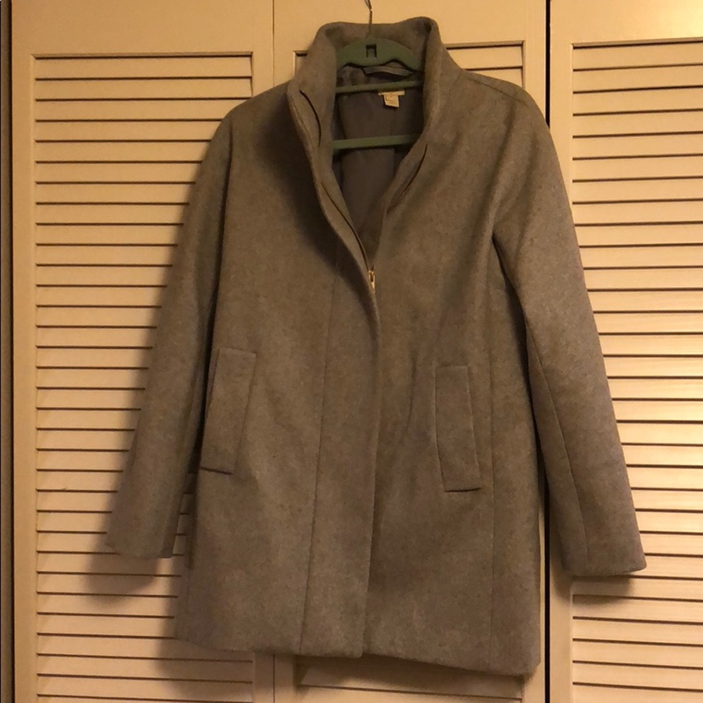 Size 6 Gray J. Crew Factory City Coat